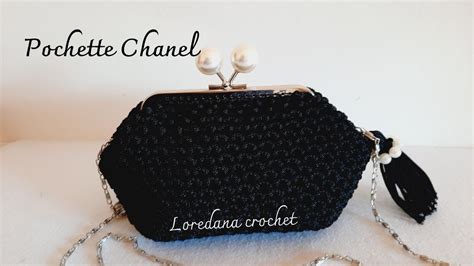 borse a uncinetto chanel|BORSA POCHETTE UNCINETTO CHANEL PUNTO BASSO.